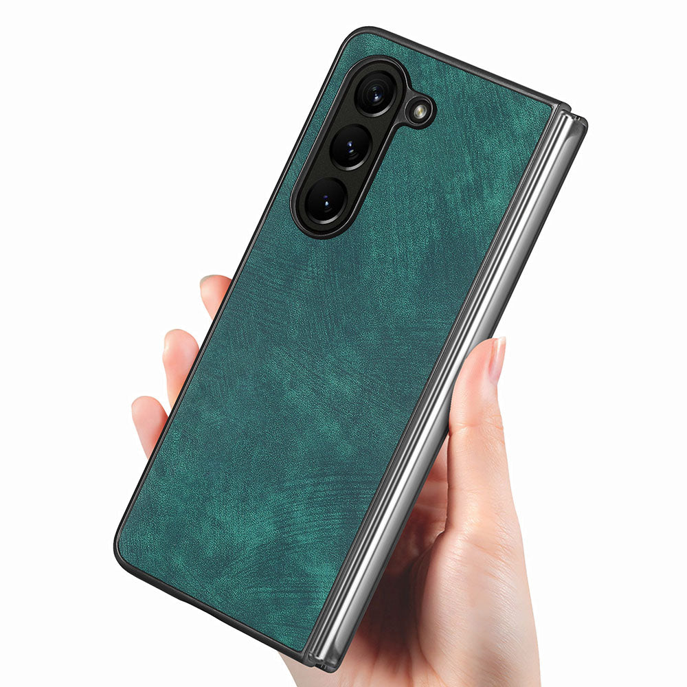 For Samsung Galaxy Z Fold5 5G Vintage PU Leather PC Phone Case Anti-Scratch Protective Cover For Samsung Galaxy Z Fold5 5G Vintage PU Leather PC Phone Case Anti-Scratch Protective Cover